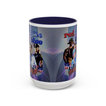 rw&b lives matter - Accent Mug (grey-pink wave)