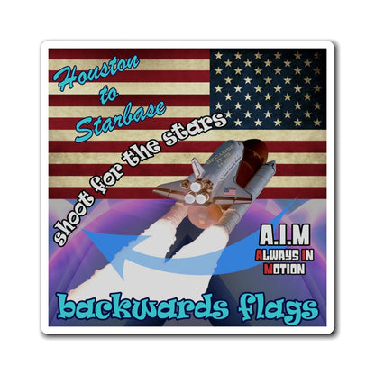 shoot for the stars - Magnets - (grey-pink wave)