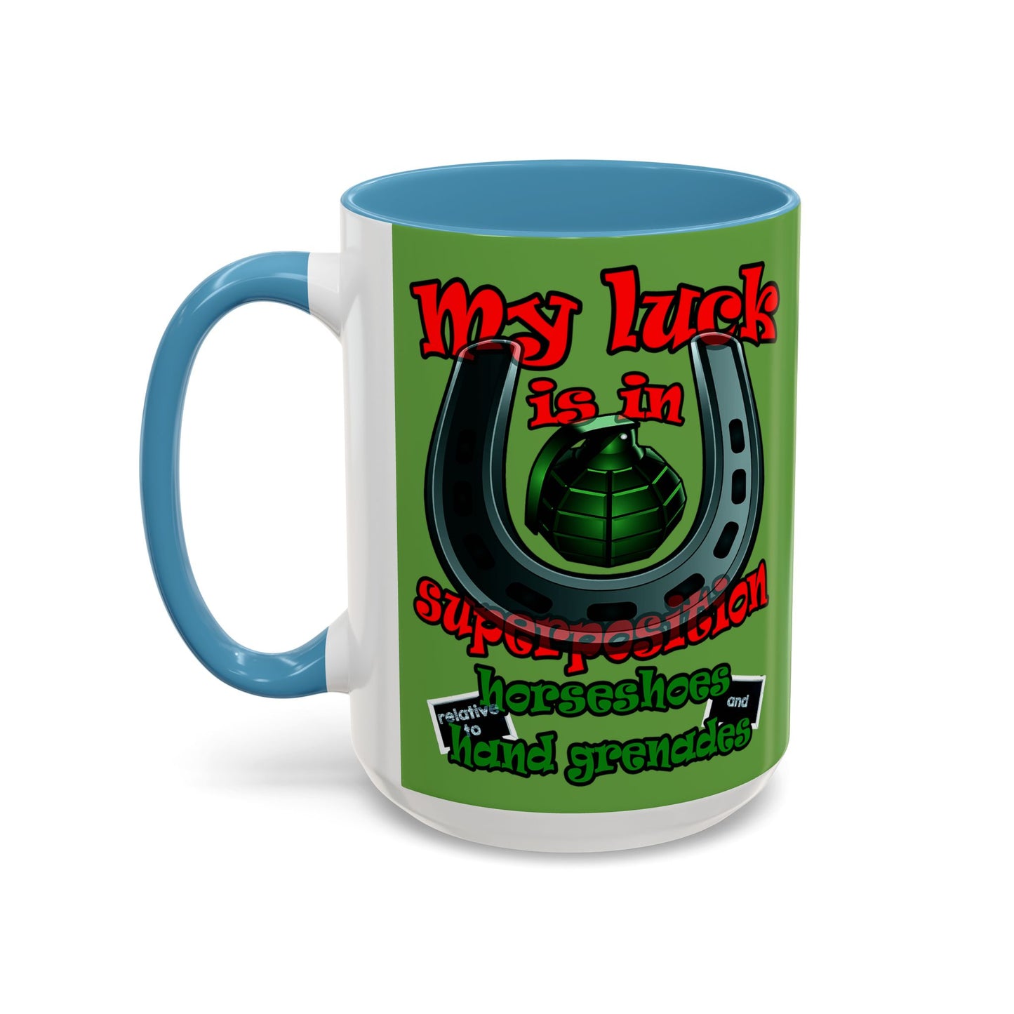 my luck - Accent Mug (green)