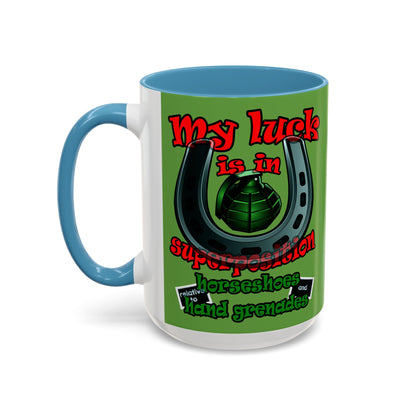 my luck - Accent Mug (green)