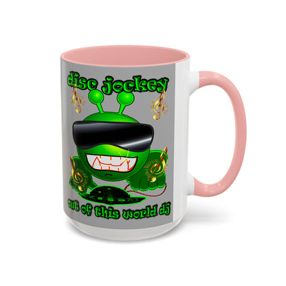 disc jockey - Accent Mug (light grey)