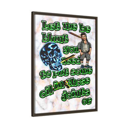 og - framed canvas art (white marble)