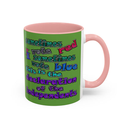 declaration of the independents - Accent Mug (green)