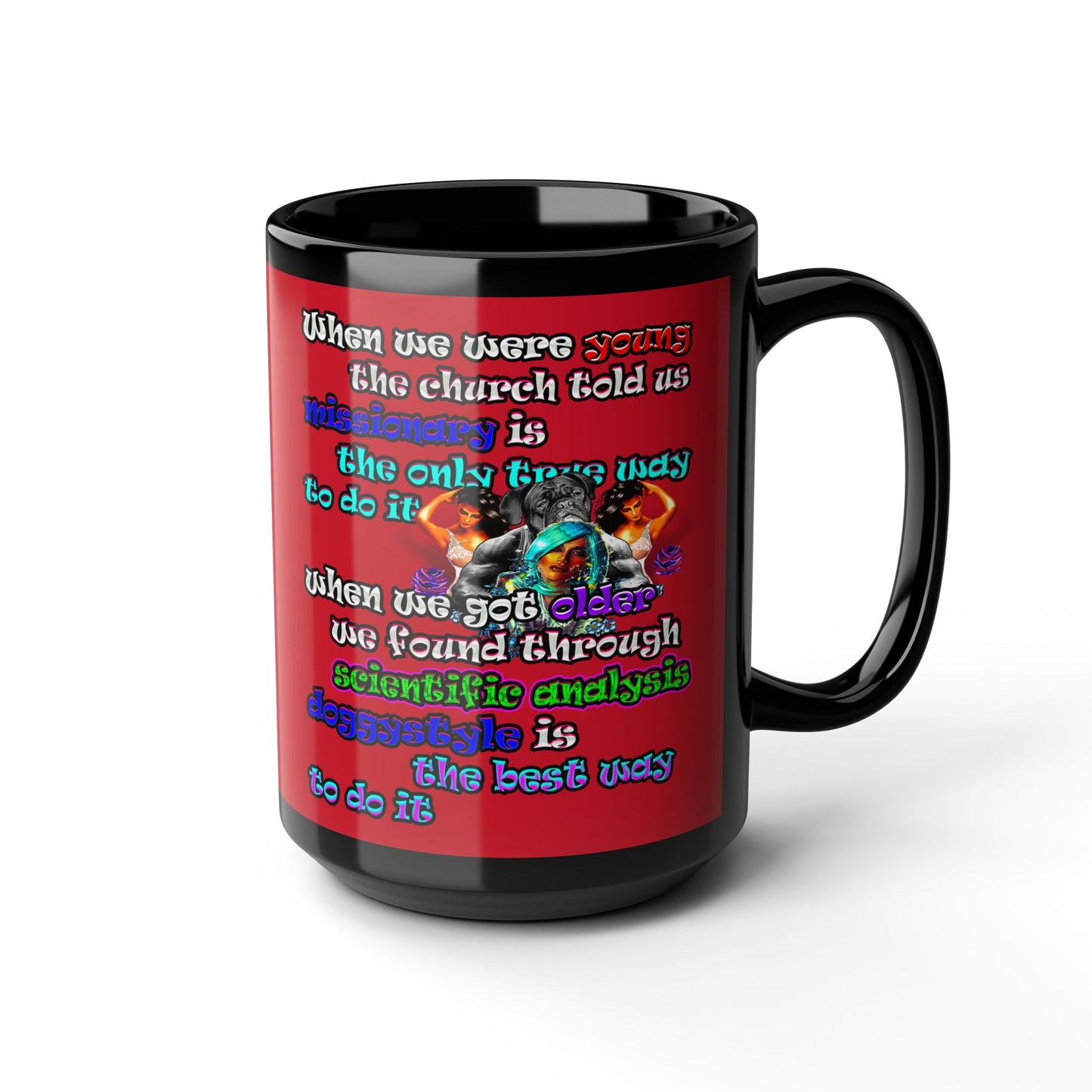 doggystyle - Black Mug (dark red)