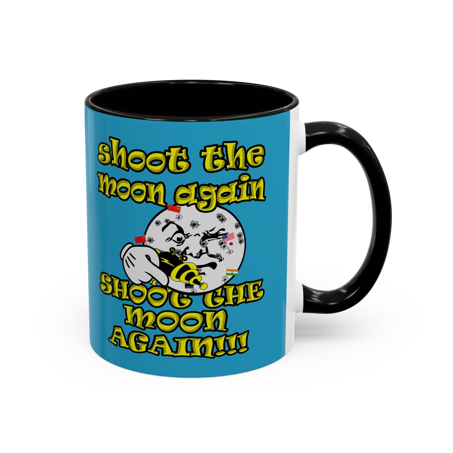 shoot the moon again - Accent Mug (turquoise)