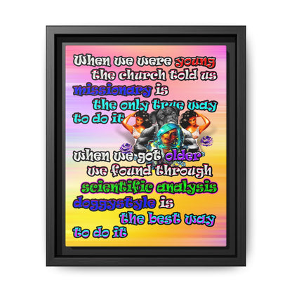 doggystyle - framed canvas art (color blur)
