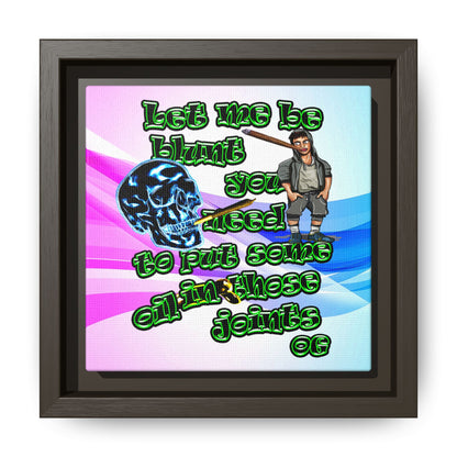 og - framed canvas art (light blue-pink wave)