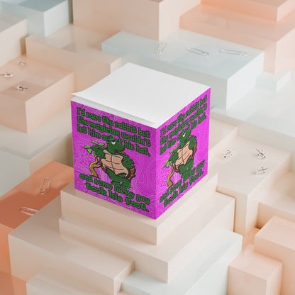 turtle race - note cube (pink swirl)