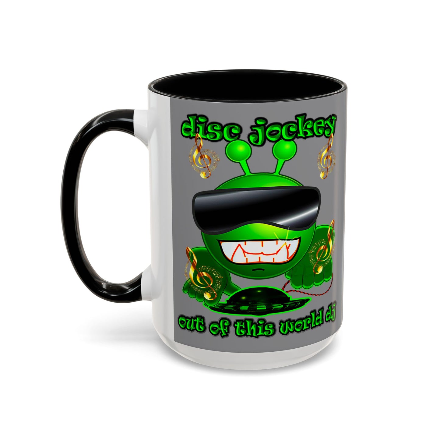 disc jockey - Accent Mug (grey)