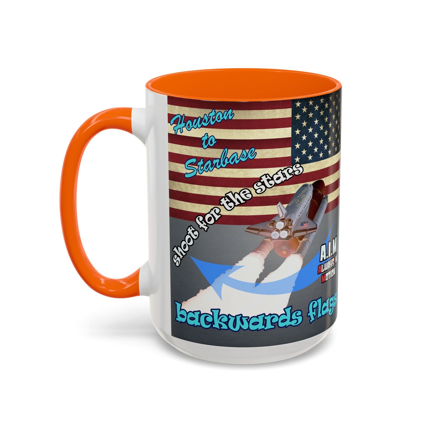 shoot for the stars - Accent Mug (grey-light grey)