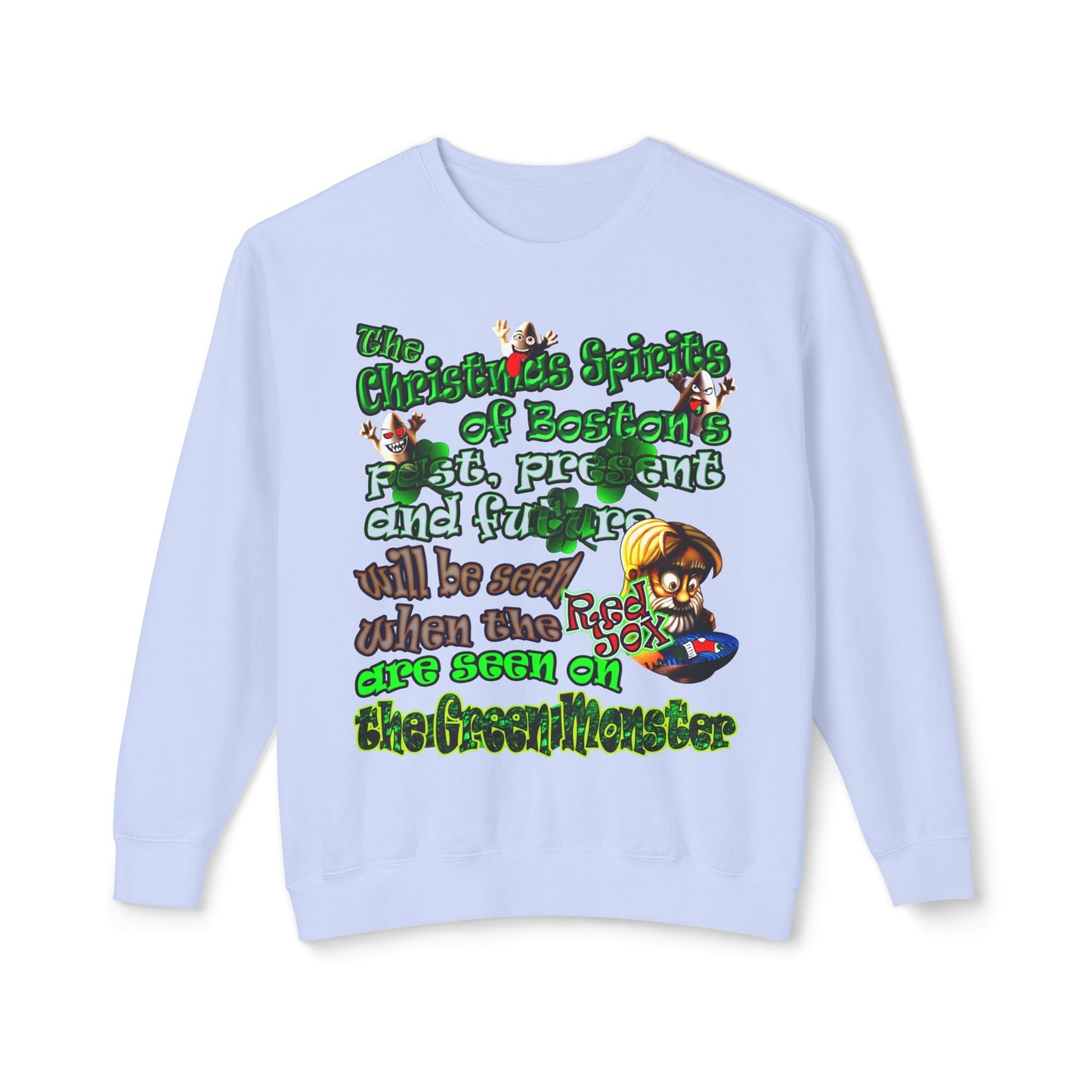 christmas spirits of boston - Unisex Lightweight Crewneck Sweatshirt