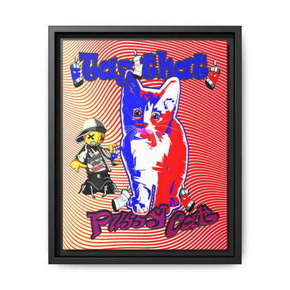 tag that - framed canvas art (yellow-orange wave)