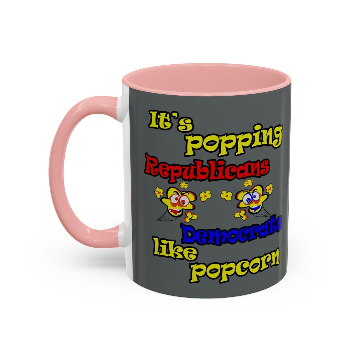 popping like popcorn - Accent Mug (dark grey)