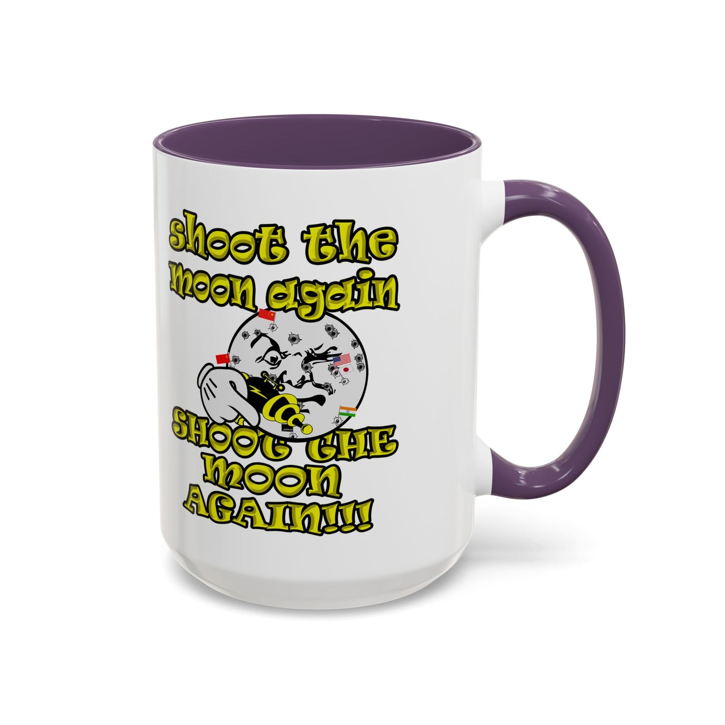 shoot the moon again - Accent Mug (white)