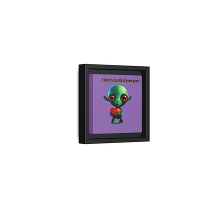 I don't care that your grey - framed canvas art (light purple)