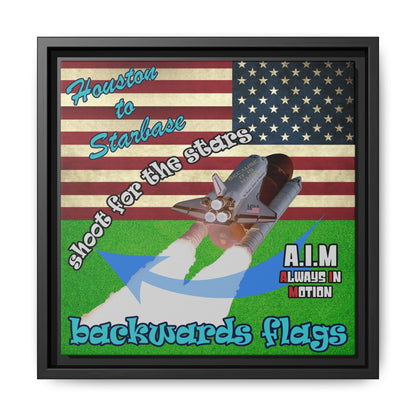 shoot for the stars - framed canvas art (green turf)
