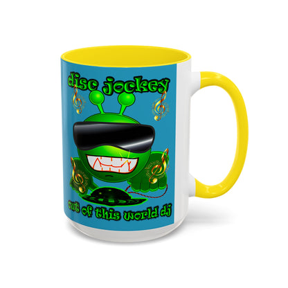 disc jockey - Accent Mug (turquoise)