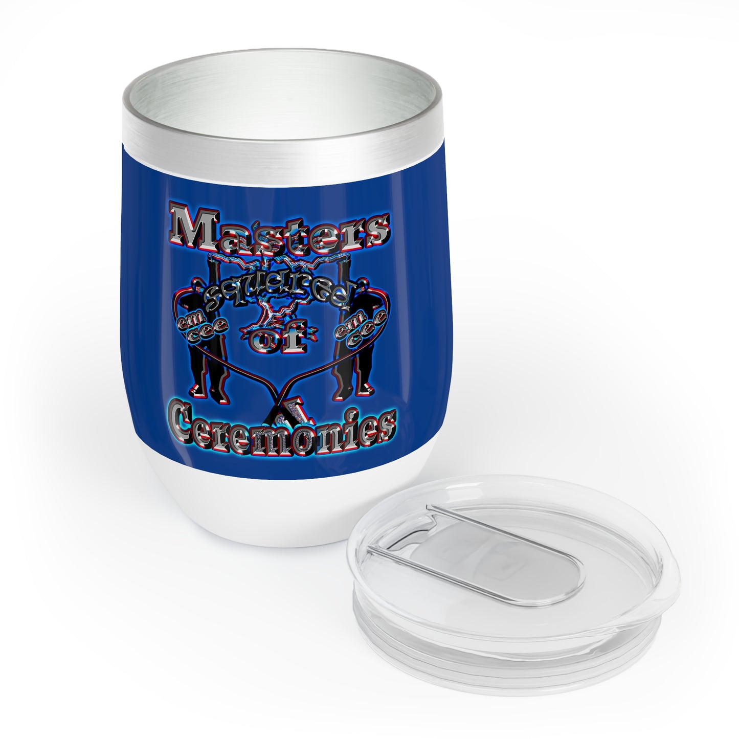 em cee squared - Chill Wine Tumbler (dark blue)
