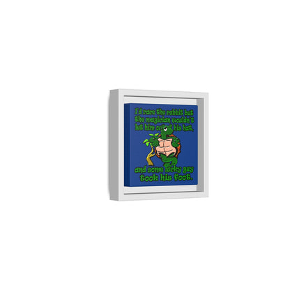 turtle race - framed canvas art (dark blue)