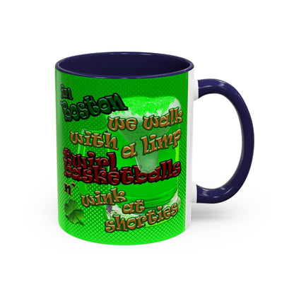 celtics logo - Accent Mug (logo green)