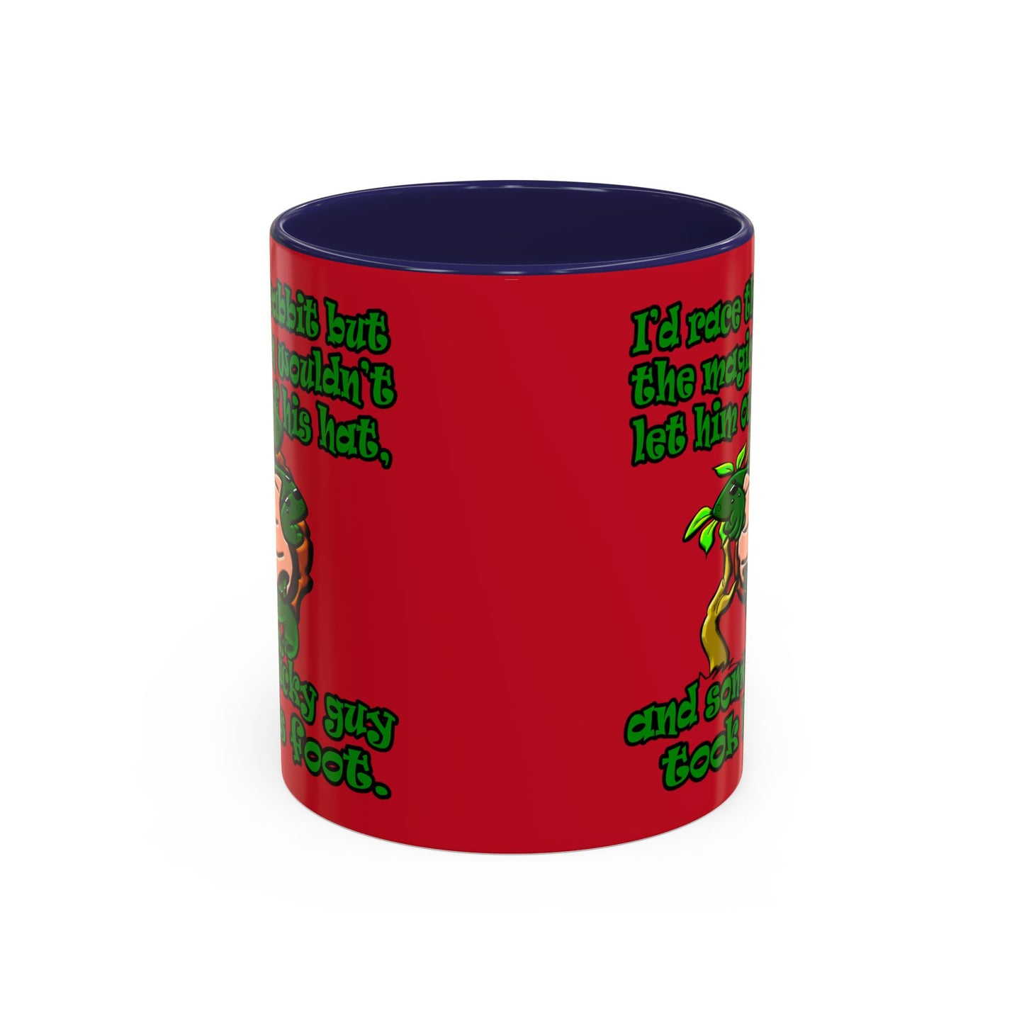 turtle race - Accent Mug (dark red)