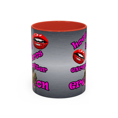 hoes b4 bros - Accent Mug (brushed nickel)