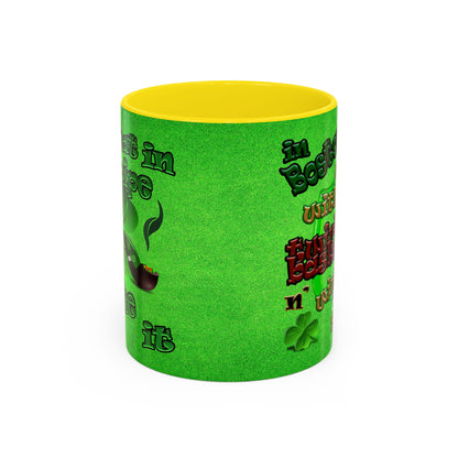 celtics logo - Accent Mug (green turf)