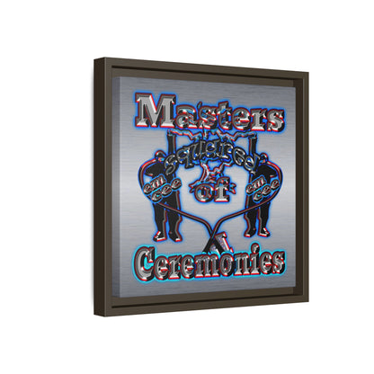 em cee squared - framed canvas art (brushed nickel)