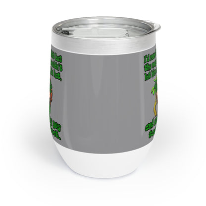 turtle race - Chill Wine Tumbler (grey)
