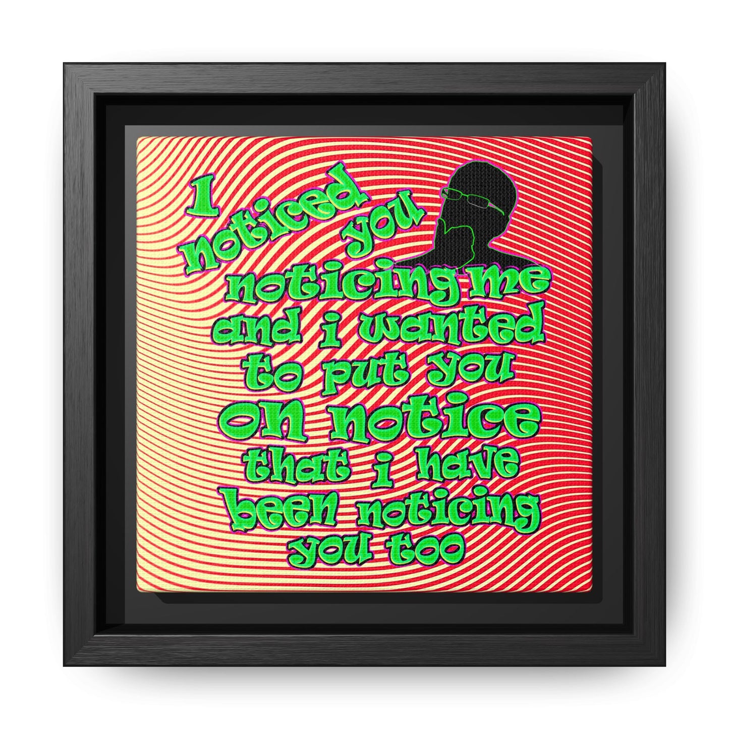 noticed you noticing - framed canvas art (yellow-orange wave)
