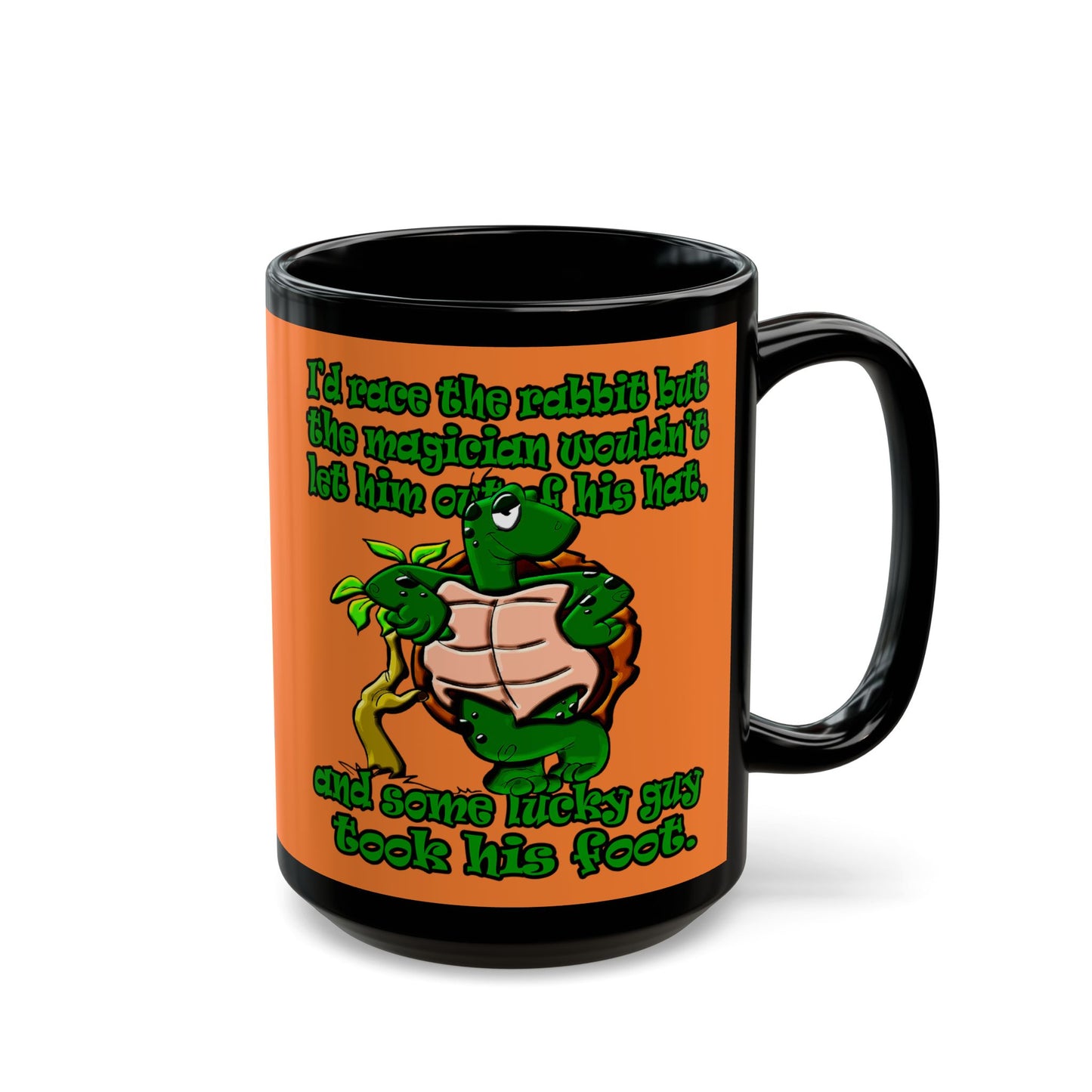 turtle race - Black Mug (crusta)