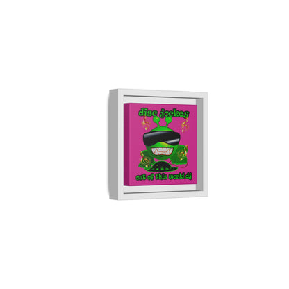 disc jockey - framed canvas art (pink)