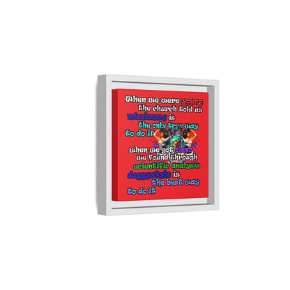 doggystyle - framed canvas art (red)