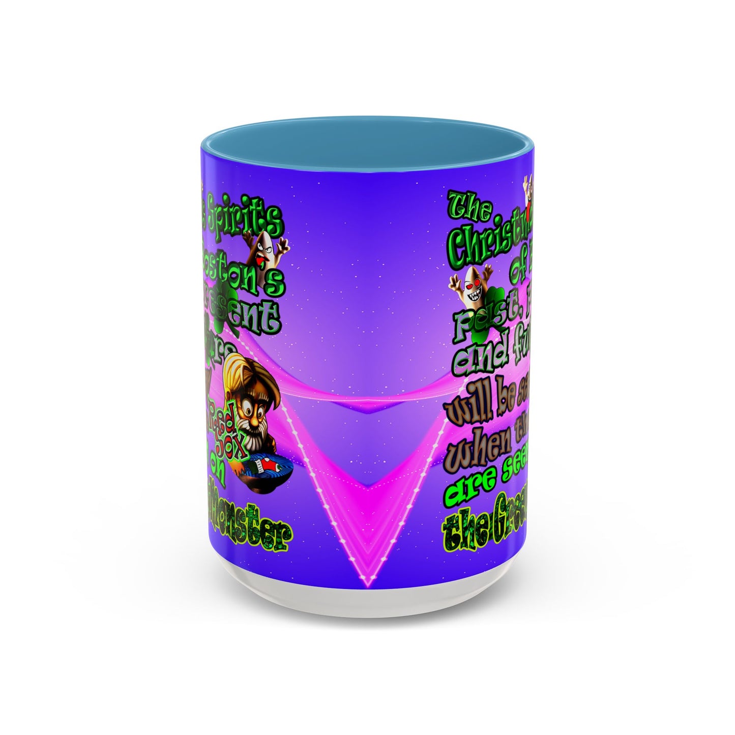 christmas spirits of boston - Accent Mug (purple-pink wave)