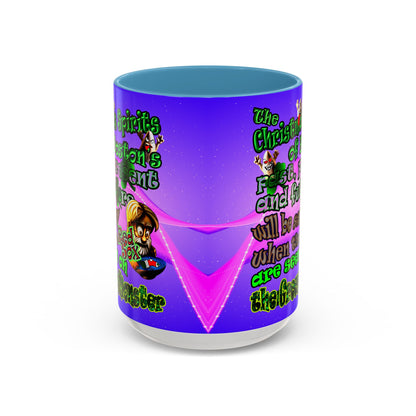 christmas spirits of boston - Accent Mug (purple-pink wave)