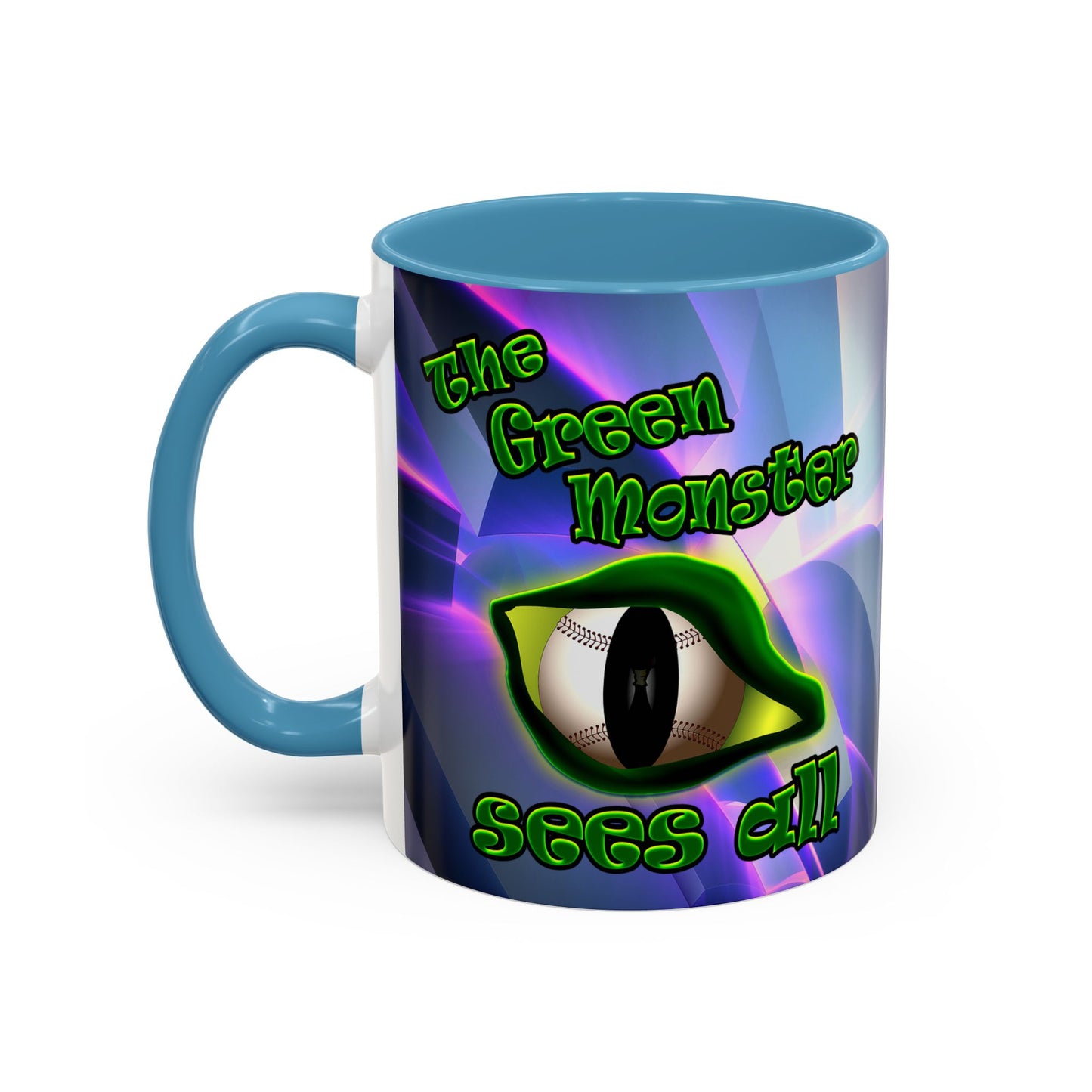 green monster - Accent Mug (grey-pink wave)