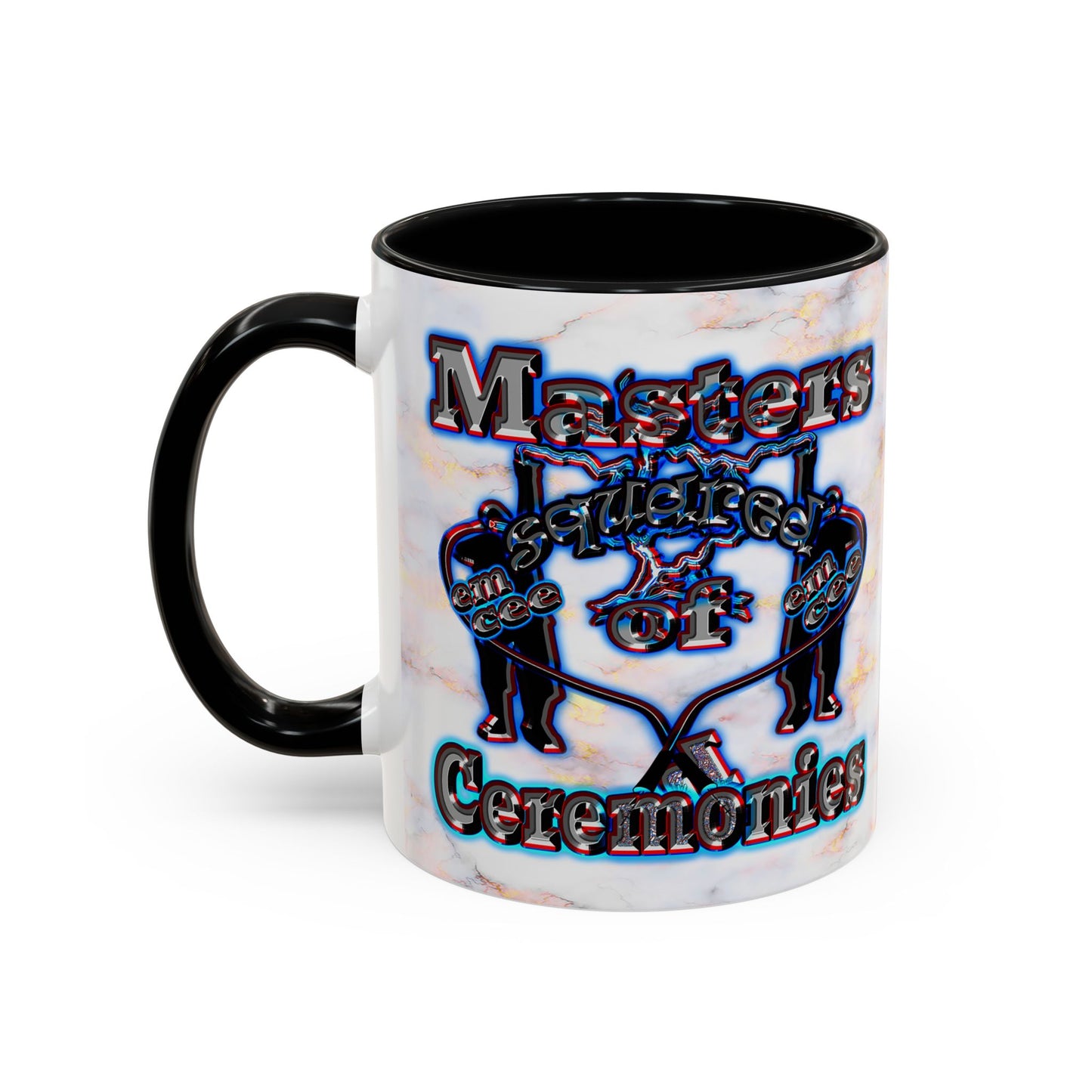 em cee squared - Accent Mug (white marble)