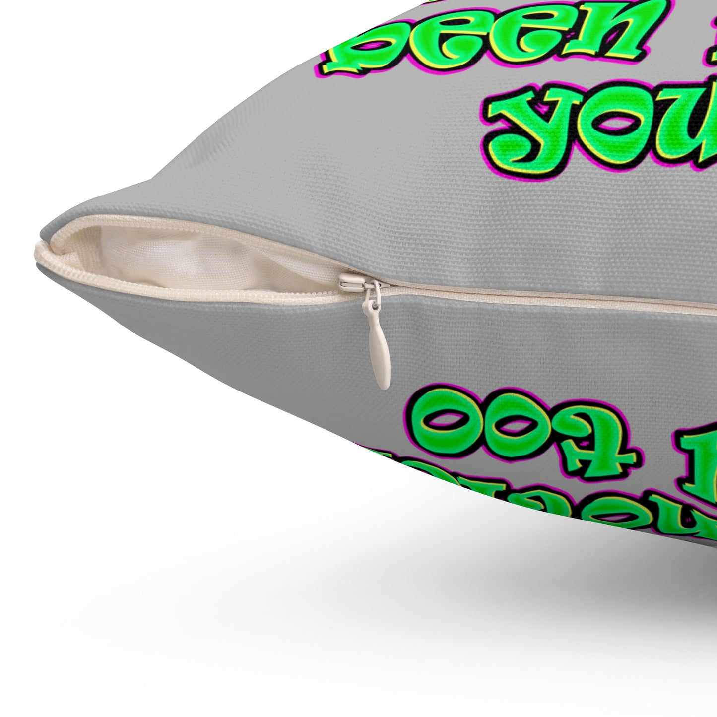 noticed you noticing - Spun Polyester Square Pillow - (light grey)