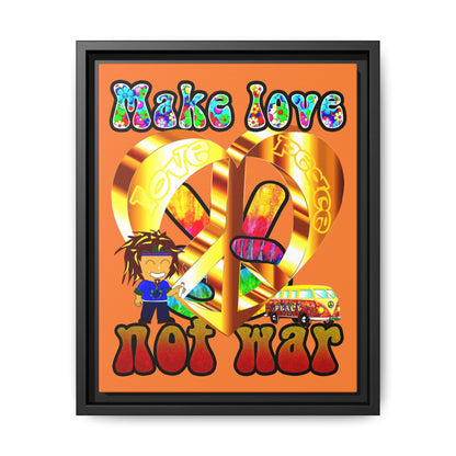 love peace - framed canvas art (crusta)