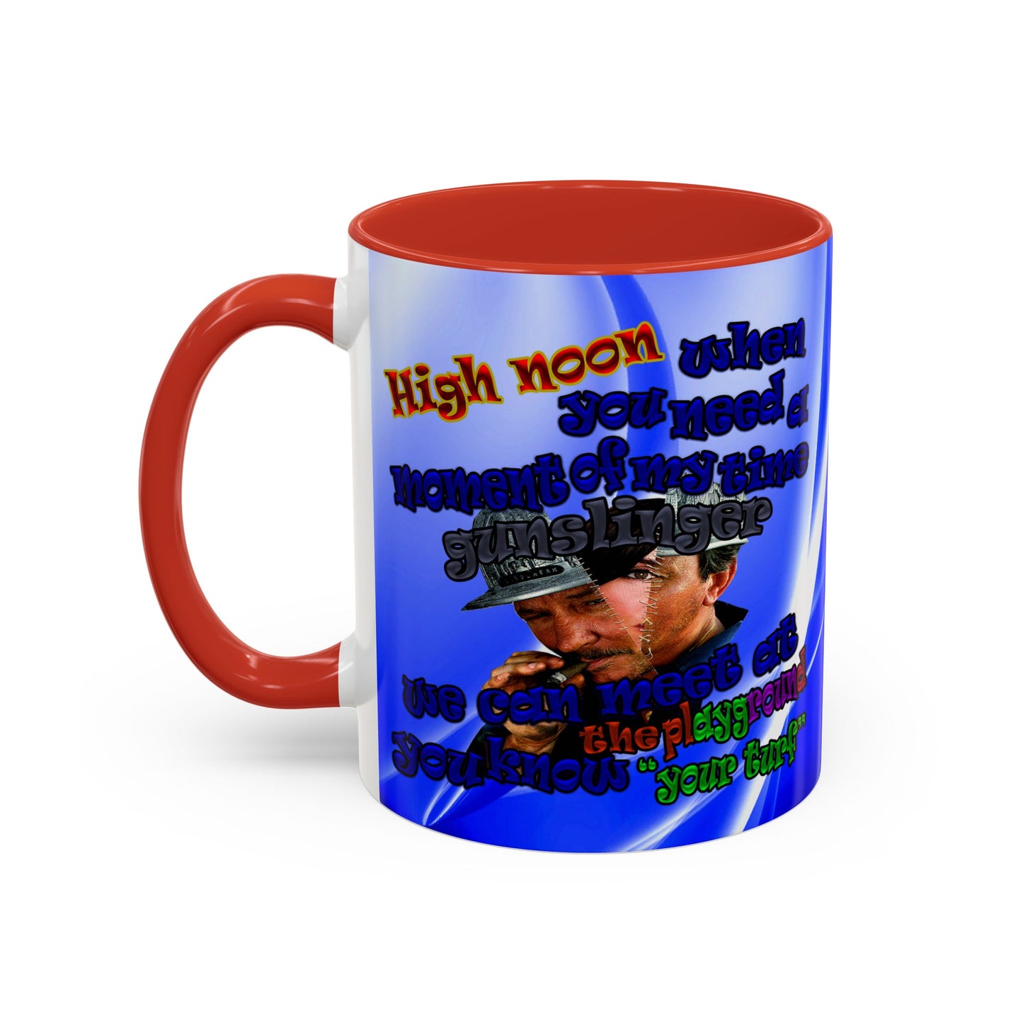 high noon - Accent Mug (blue-white wave)