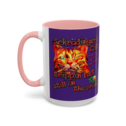 schrodinger's cat - Accent Mug (purple)