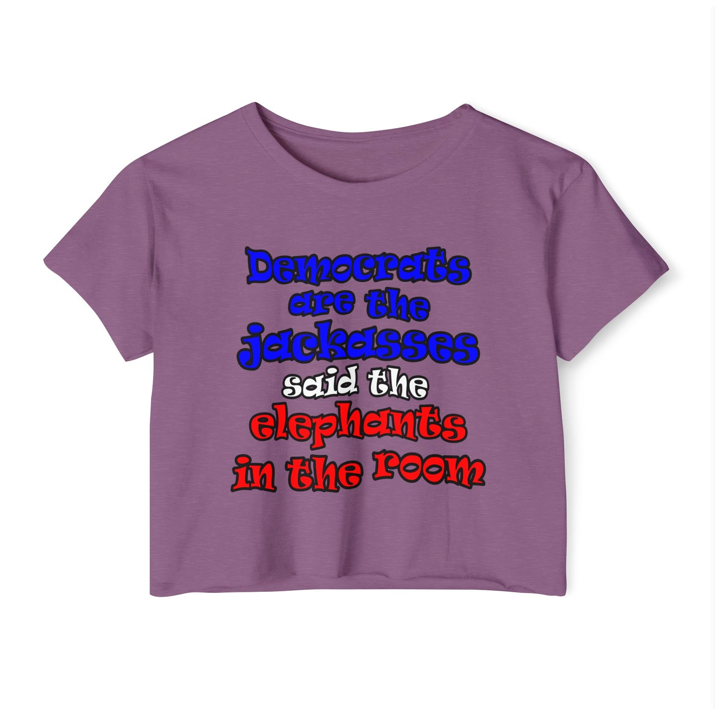 donkeys and elephants - Women's Festival Crop Top