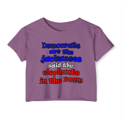donkeys and elephants - Women's Festival Crop Top