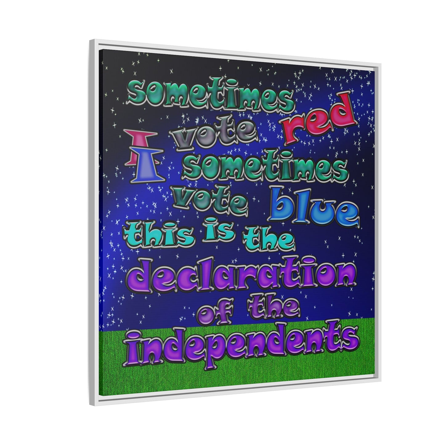 declaration of the independents - framed canvas art ('snoops' background)