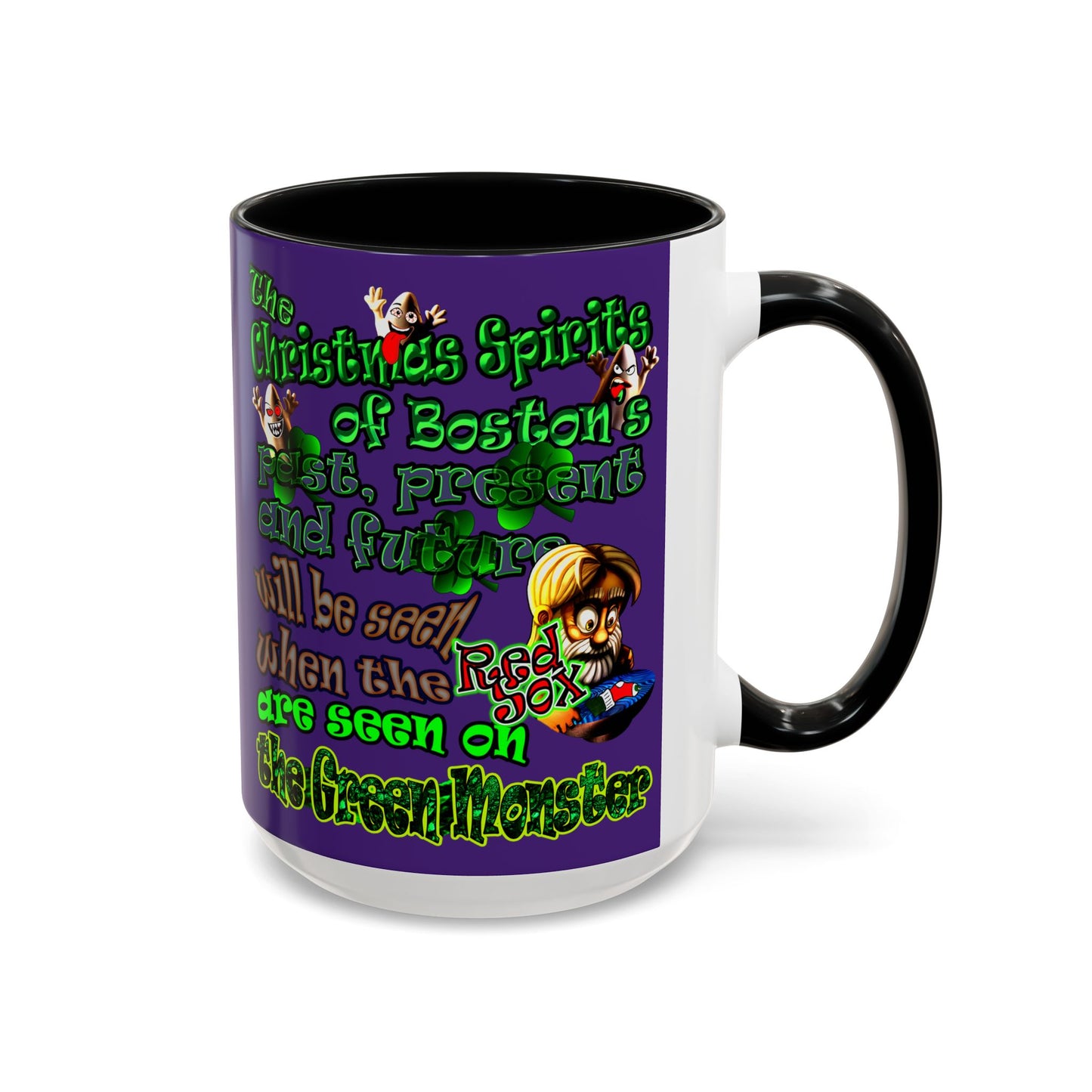 christmas spirits of boston - Accent Mug (purple)