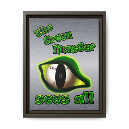 green monster - framed canvas art (brushed nickel)