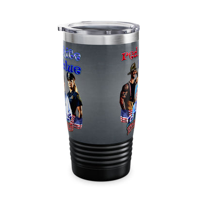rw&b lives matter - Ringneck Tumbler, 20oz (grey-light grey)