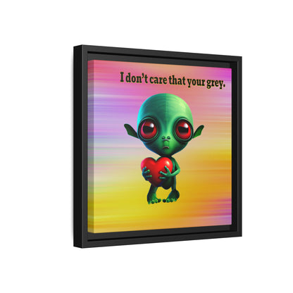 I don't care that your grey - framed canvas art (color blur)