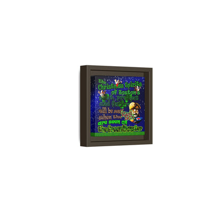 christmas spirits of boston - framed canvas art ('snoops' background)