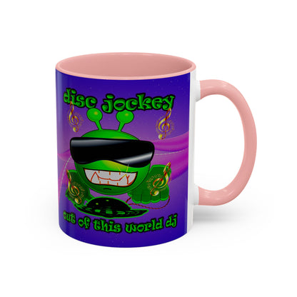 disc jockey - Accent Mug (purple-pink wave)